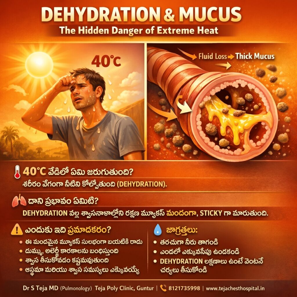 sticky mucus in summer causes